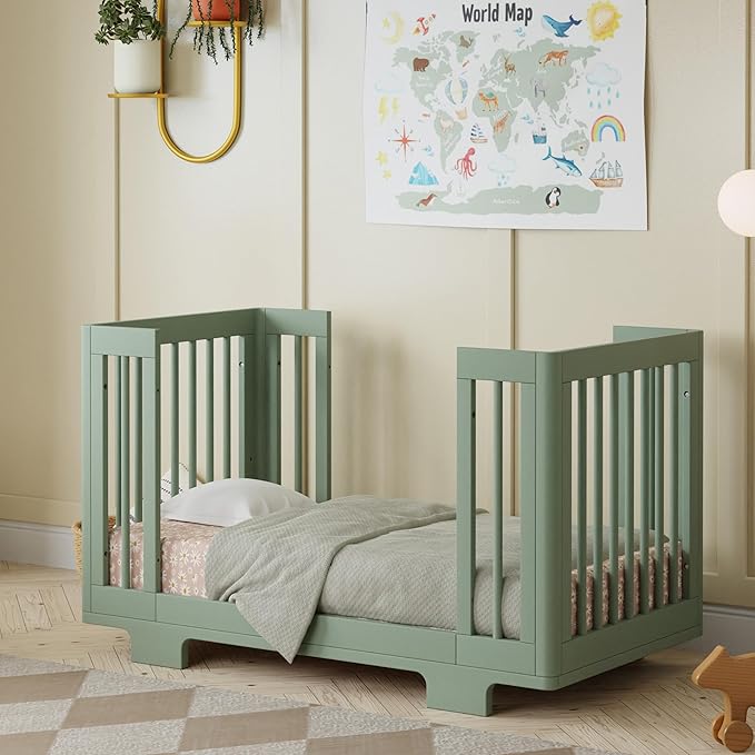 Babyletto Yuzu 8-in-1 Convertible All-Stages® Crib - Conversion Kits for Bassinet, Midi Baby & Full-Size Crib to Toddler Bed, Daybed, and Baby Bed - GREENGUARD Gold Certified - Portable & Adjustable
