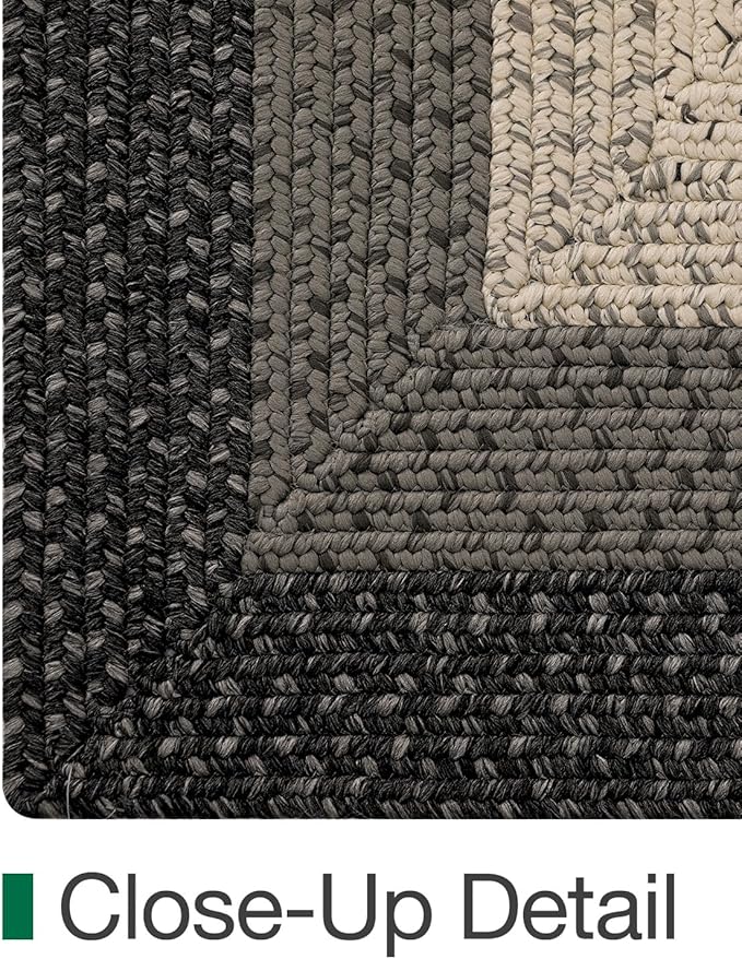 LUMI Area Rug 4x6 for Living Room, Natural Handwoven Rugs Non Slip, Farmhouse Braided Carpets No Shedding for High Traffic, Dining Room, Indoor, Outdoor, Patio