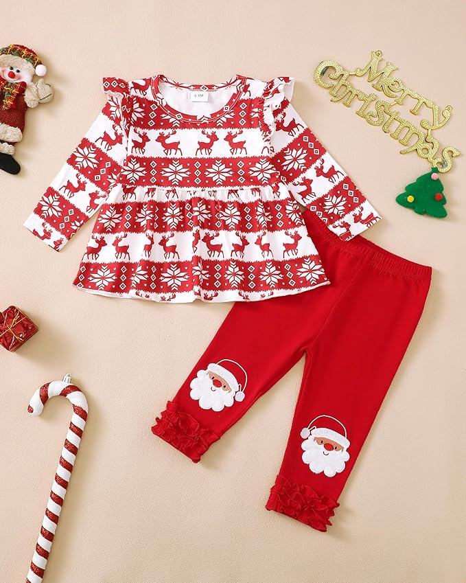 Baby Girl Clothes Toddler Girl Outfits Ruffle Shirt Pants Cute Infant Outfit Set Baby Girl Fall Winter Clothes