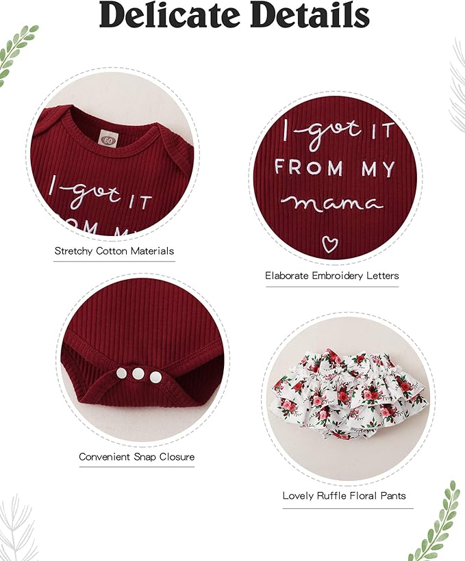 Mioglrie Newborn Infant Baby Girl Clothes Romper Shorts Set Floral Summer Outfits Cute Baby Clothes Girl