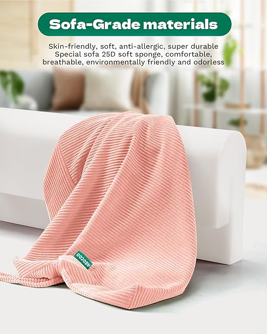 Bed Rail Bumpers Protector, Hospital Bed Rails Padding, Loft Beds and Bunk Beds Bumpers Protector, Premium Soft Memory Foam - Anti-Bump | Fall Prevention, Size 27.6 x 5.5 x 11.8 Inches, Pink