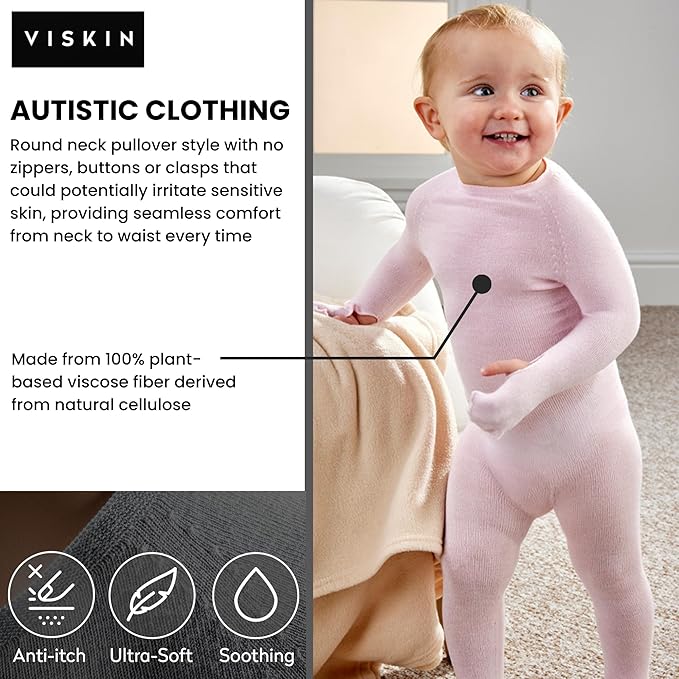 Viskin Baby Seamless Tops with Cooling Viscose Fibre - Gentle Under Layer Tops for Boys and Girls - Skin Comfort - 1-2 Years