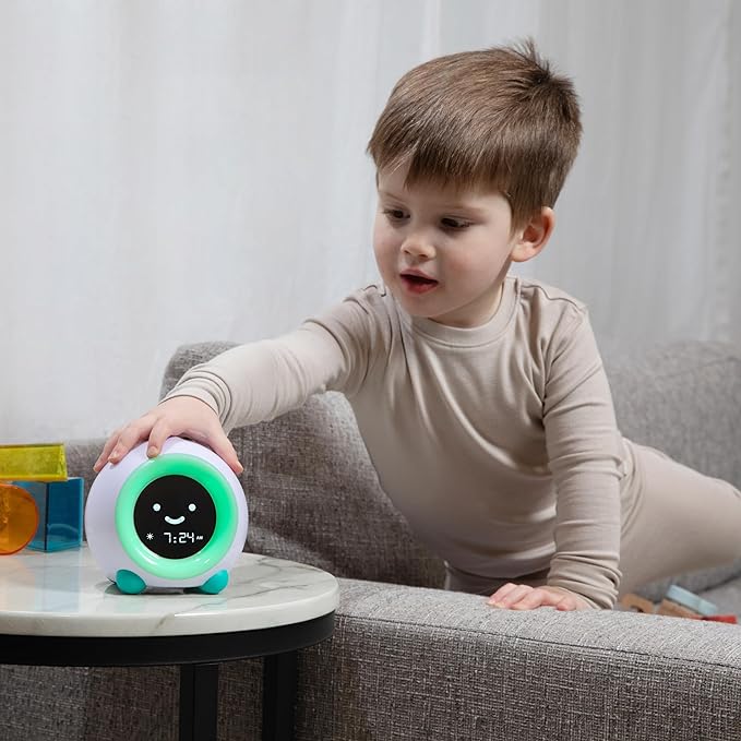 LittleHippo Mella: Kids Alarm Clock, Ready to Rise Children's Sleep Trainer, Night Light, Sound Machine and OK to Wake for Toddlers and Kids - Tropical Teal (Updated 2025)