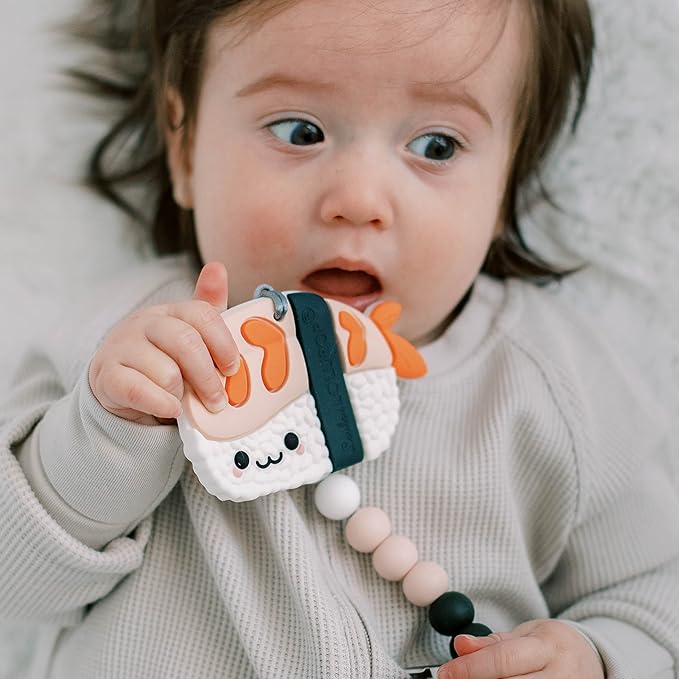 Loulou Lollipop Silicone Teether for Teething Baby Boy and Girl - EBI Sushi