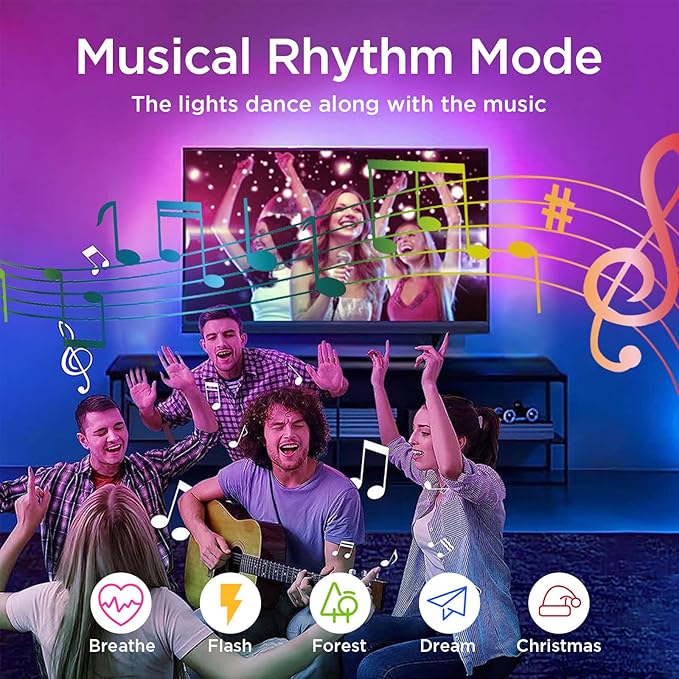 I-SHUNFA Wi-Fi RGBCW Smart G9 LED Bulbs,Compatible with Alexa/Google Home,Multicolour Dimmable,2700K-6500K,AC 120V 4W,400LM Brightness Adjustable 1%-100%,with Musical Rhythm LED Light Bulb,2 Pack