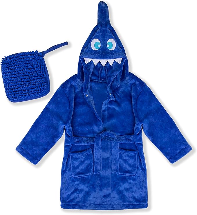 Rising Star Baby Toddler Robe Or Kids Robe for Girls and Boys - Kids & Baby Bath Robe Spa Set with Washcloth or Slippers