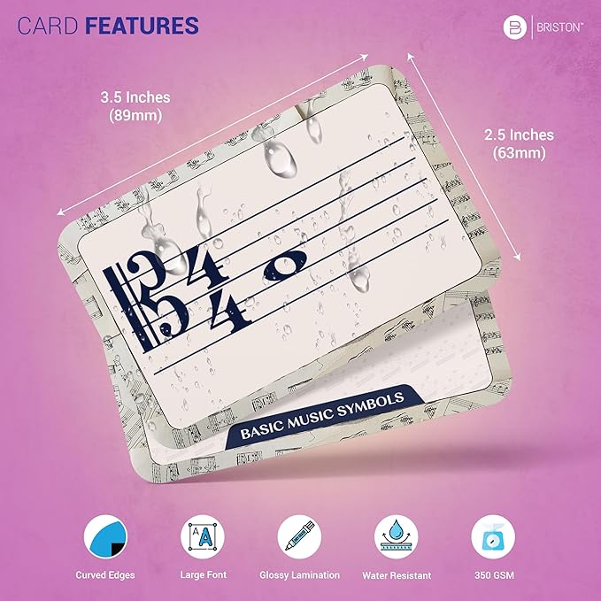 Briston Musicians Combo Beginner & Intermediate 140 Flashcards - First Notes & On a Different Note Pack - Band Kids & Music Education - Teacher or Home Study Learning Tool for Students of The Arts