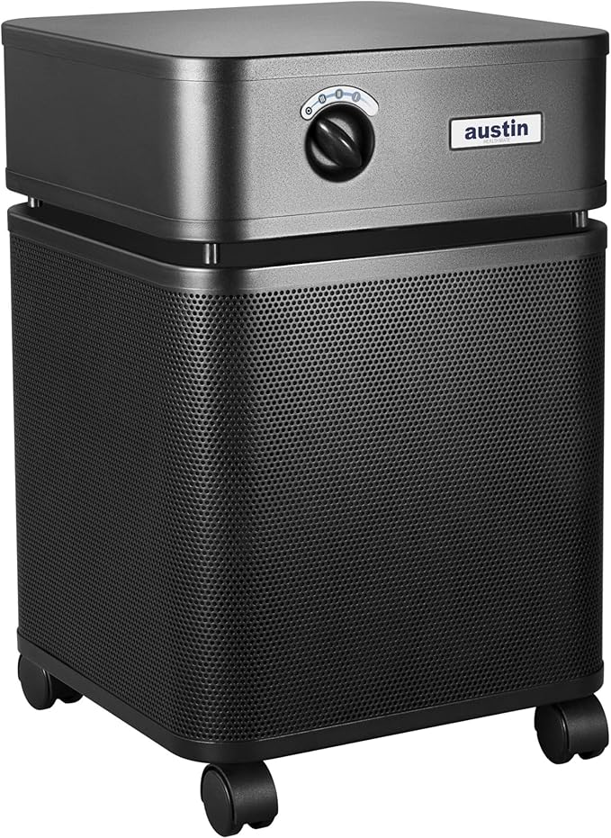 Austin Air Healthmate Plus - Powerful Air Purifier with Medical-Grade Filtration System, Eliminate Harmful Airborne Contaminants, (Black), Model B450