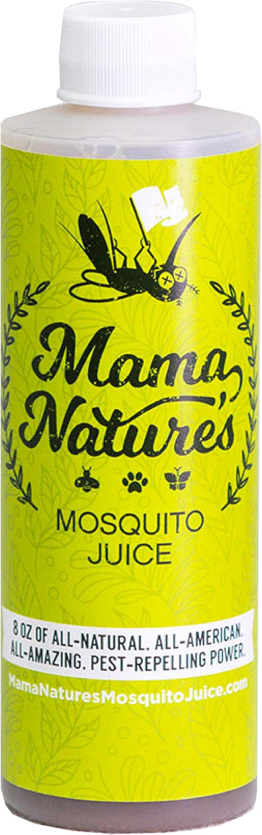 Mama Nature's Mosquito Juice - All Natural, Non-Toxic Mosquito & Tick Spray for Yard - DEET-Free Organic Outdoor Repellent for Lawn, Patio, Garden & Backyard - Safe for Kids, Pets & Plants | Single
