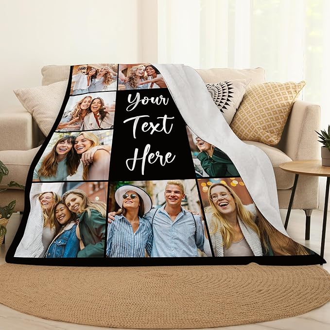 Custom Picture Blanket: Personalized with Family & Friends Photos