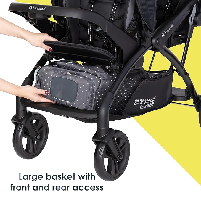 Baby Trend Sit N' Stand® Double 2.0 Stroller, Madrid Black