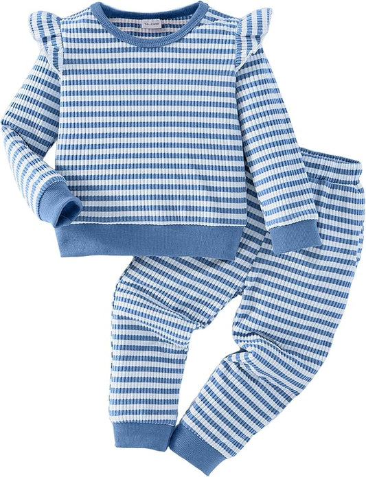 Mioglrie Baby Girl Clothes Infant Toddler Girls Fall Winter Outfits Sweatshirts Clothing Set 3 6 12 18 24 Month 2T 3T