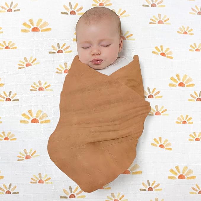 SwaddleDesigns Cotton Muslin Swaddle Blanket, Receiving Blanket for Baby Boys & Girls, Best Registry Gift, 46x46 inches, Butterum