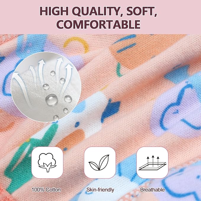 MOEMOE BABY Training Underwear 10 Packs Absorbent Potty Training Pants for Boys and Girls Cotton Pee Pants 2-9T