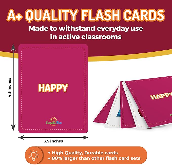 50 Emotions Flash Cards Volume 1 - Feeling Photo Cards for Kids, Adults, Seniors, Homeschool, Speech Therapy, ABA, Dementia, Aphasia, Occupational Therapy, ESL and Autism Learning Material
