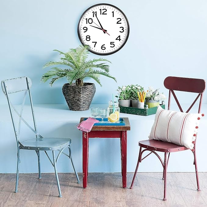 | 14 Inch | Modern | Quartz | Analog | Home | Office | School | Gym | Indoor | Outdoor | Near Silent | Unbranded | Classic | Black | Battery Operated | Modern Décor