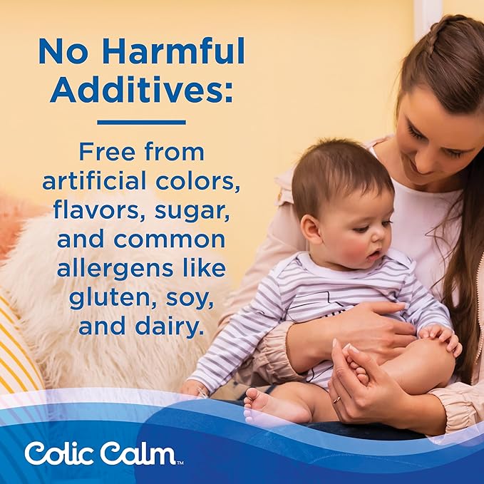Colic Calm Infant Gripe Water for Colic, Helps Fussiness, Upset Stomach, and Baby Gas Relief, 2 fl oz (Pack of 1)