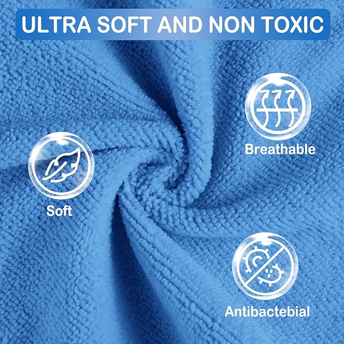 Viviland Baby Washcloths, Super Soft Baby Bath Towels for Newborn 24 Pack, Absorbent Face & Body Wash Cloth for Baby Boy, Truck Pattern, 9 x 9 inch