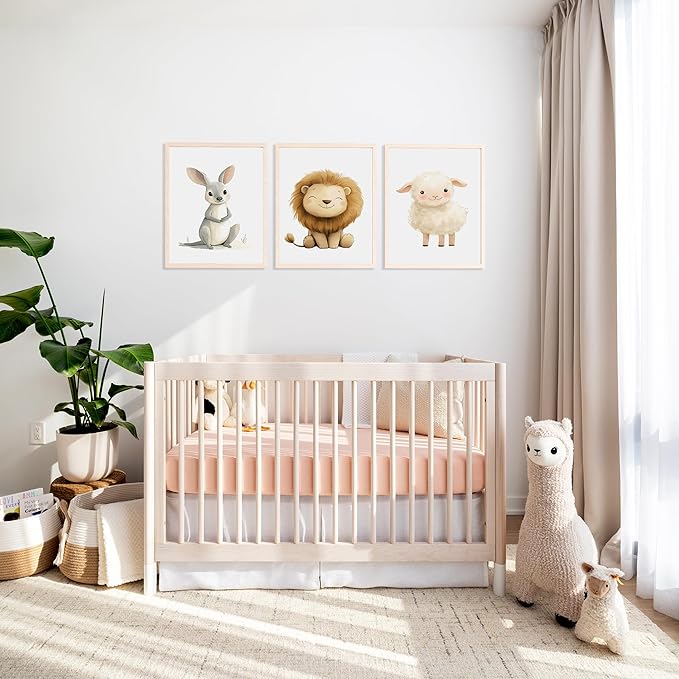 Muslin Crib Sheets, 100% Organic Cotton, Breathable and Ultra-Soft, Standard Crib Sheet Mattress (28"x 52") for Girls and Boys, Neutral Fitted Baby Crib Sheet (Apricot)