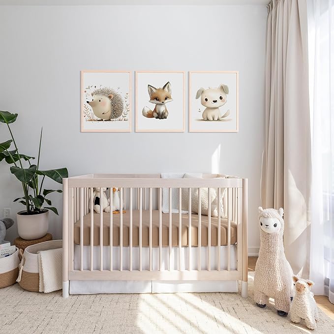 Muslin Crib Sheets, 100% Organic Cotton, Breathable and Ultra-Soft, Standard Crib Sheet Mattress (28"x 52") for Girls and Boys, Neutral Fitted Baby Crib Sheet (Tan)