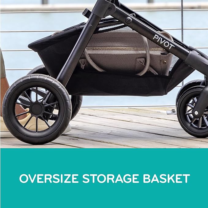 Evenflo Pivot Modular Travel System with LiteMax Infant Car Seat (Dusty Rose Pink)