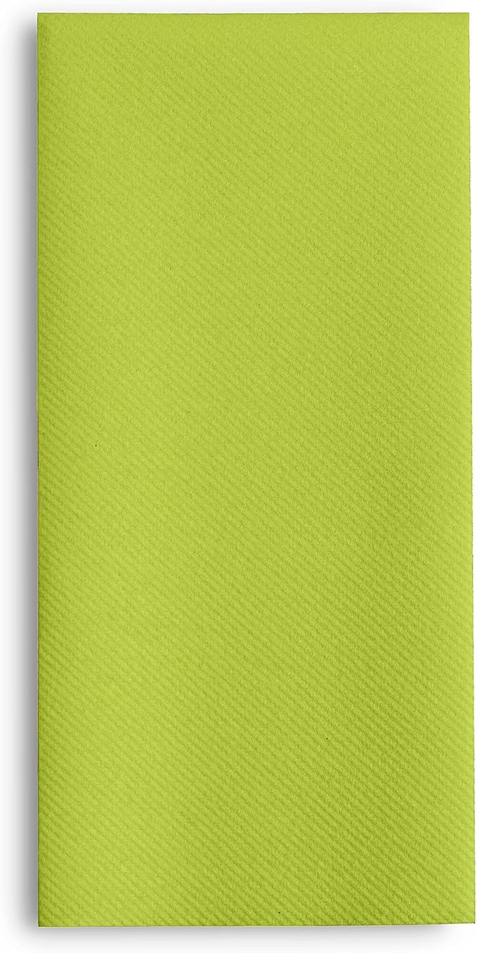 Linen-Feel Kiwi Paper Napkins - Decortive Cloth-Like Disposable Dinner Napkins - Soft And Absorbent Napkins for Thanksgiving, Party, Wedding, Bathroom Or Any Occasion. (Pack of 100)