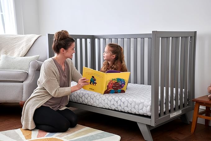 Lullaby Earth Gentle Start Breathable Infant & Toddler Crib Mattress - 2-Stage Lightweight & Waterproof - Non-Toxic for Baby & Toddler Bed