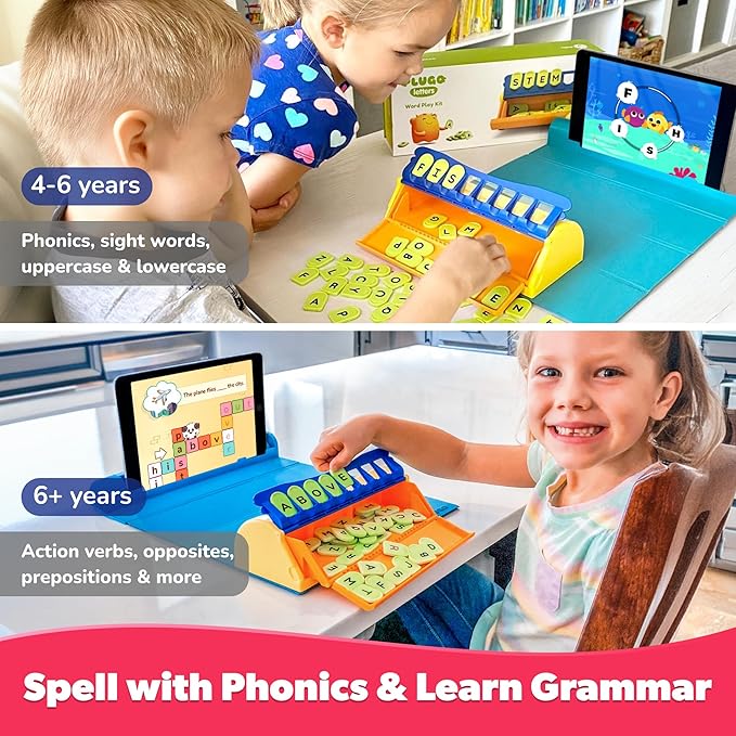 PlayShifu Phonics & Reading Game for Kids – Plugo Letters | Tech-Powered Spelling, Grammar & Vocabulary Kit | Educational Toy & Gift for Boys & Girls Ages 4–10 | Fun Learning Game