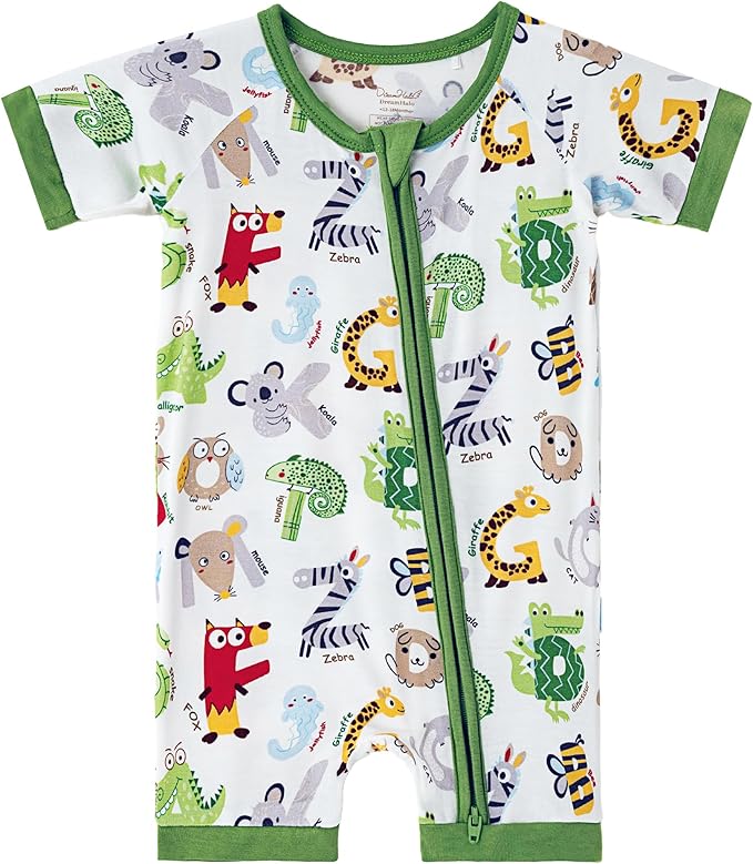Baby Boy Romper Toddler Boys Short Sleeve Shorts Soft Jumpsuit Outfit Viscose Made from Bamboo