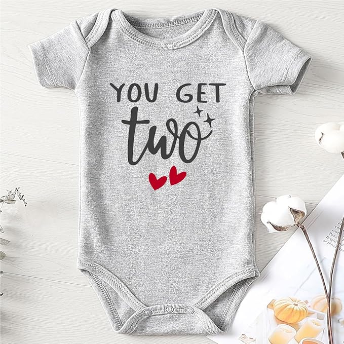 Shlrzy Wish One Get Two Baby Outfits For Boy And Girl Newborn Twins - Must Haves - Twin Baby Bodysuit