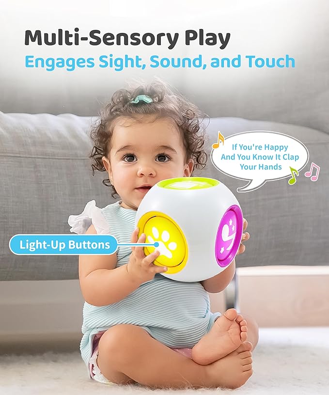 BEST LEARNING Learning Cube - Educational Musical Activity Center Block for Infants Babies Toddlers 6-12 Month and up - Toys for 1 Year Old - First Birthday Present for Boy and Girl