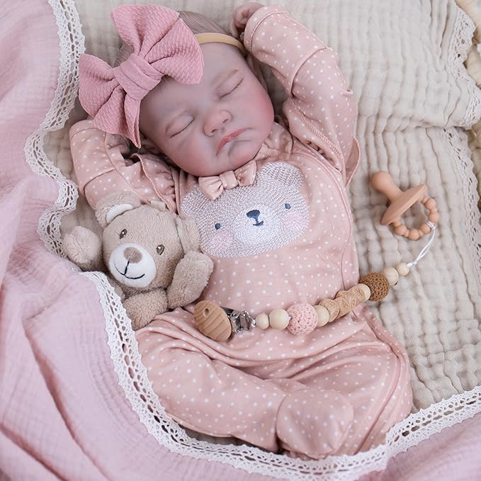Milidool Reborn Baby Dolls Realistic - Lifelike 20 Inch Newborn Baby Doll Girls with Poseable Limbs, Nice Gift for Kids 3+