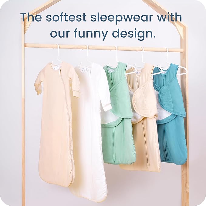 Baby Sleep Sack Long Sleeve Wearable Blanket 1.0 TOG, Premium Soft Infants Sleeping Bags with 2-way Zippers