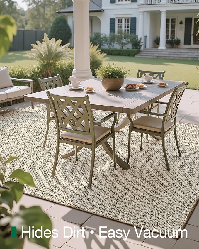 LUMI Sisal Area Rug 8x10 for Living Room, Natural Handwoven Rugs Non Slip, Farmhouse Braided Carpets No Shedding for High Traffic, Dining Room, Indoor, Outdoor, Patio