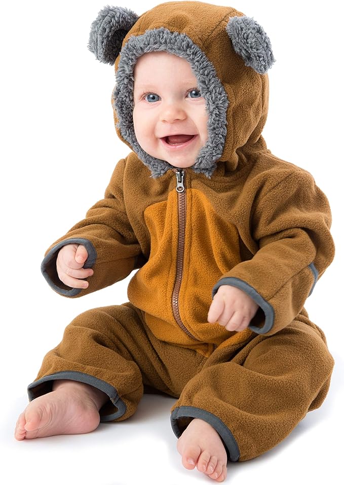 Cuddle Club Fleece Baby Bunting Bodysuit with Hood, Convertible Mittens & Booties, Car Seat Friendly, Soft & Warm, Easy Zip
