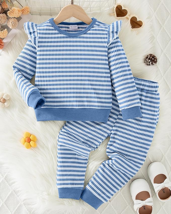 Mioglrie Baby Girl Clothes Infant Toddler Girls Fall Winter Outfits Sweatshirts Clothing Set 3 6 12 18 24 Month 2T 3T