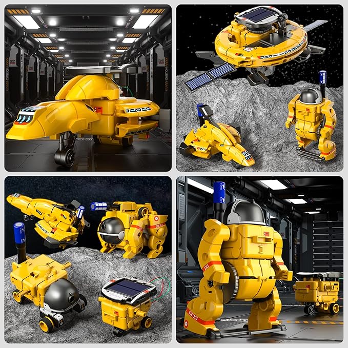 Lucky Doug STEM Projects for Kids Ages 8-12 12-16,6-in-1 Building Science STEM Kits for Boys Kids, Solar Robot Kit Space Toys Birthday Gifts for 8 9 10 11 12 13 14 15 16 Year Old Boys Girls Teens