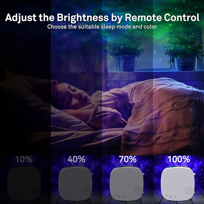 Galaxy Projector,Night Light Star Projector with Bluetooth Speaker, Remot Control LED Nebula Cloud Gift for Kids Room Bedroom Decor, Accompany,Night Light Ambiance