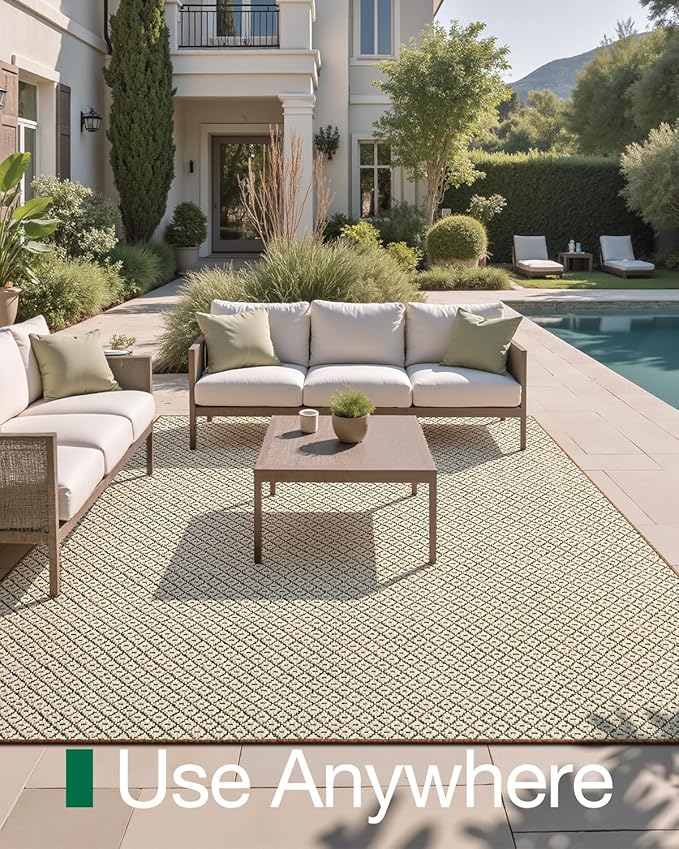 LUMI Sisal Area Rug 5x8 for Living Room, Natural Handwoven Rugs Non Slip, Farmhouse Braided Carpets No Shedding for High Traffic, Dining Room, Indoor, Outdoor, Patio