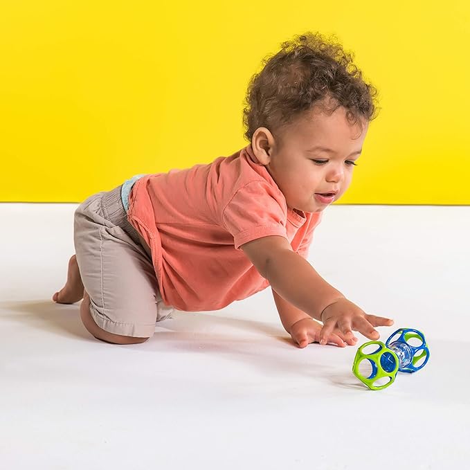 Bright Starts Oball Shaker Rattle Toy, Ages Newborn + (Pack of 2)