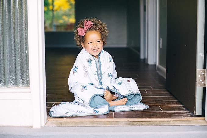 Little Unicorn Original Premium Cotton Quilt | Multi-Layered & Extra-Soft Muslin Fabric |for Babies & Toddlers (Prickle Pots)