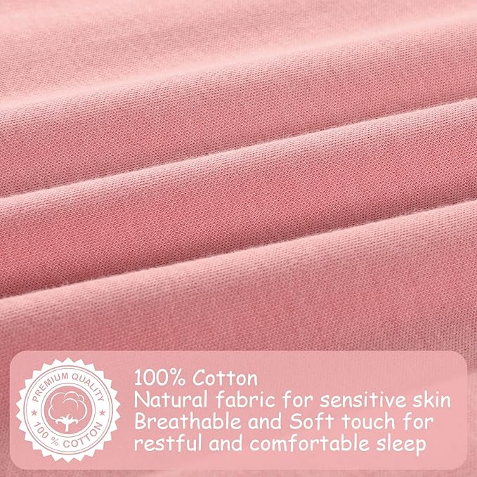 Looxii Baby Sleep Sack 0.5 TOG, 100% Cotton 3 Pack Wearable Blanket Baby Sleep Bag for Newborn Infant, 2-Way Zipper Lightweight Toddler Sleeping Sack 0-6 Months