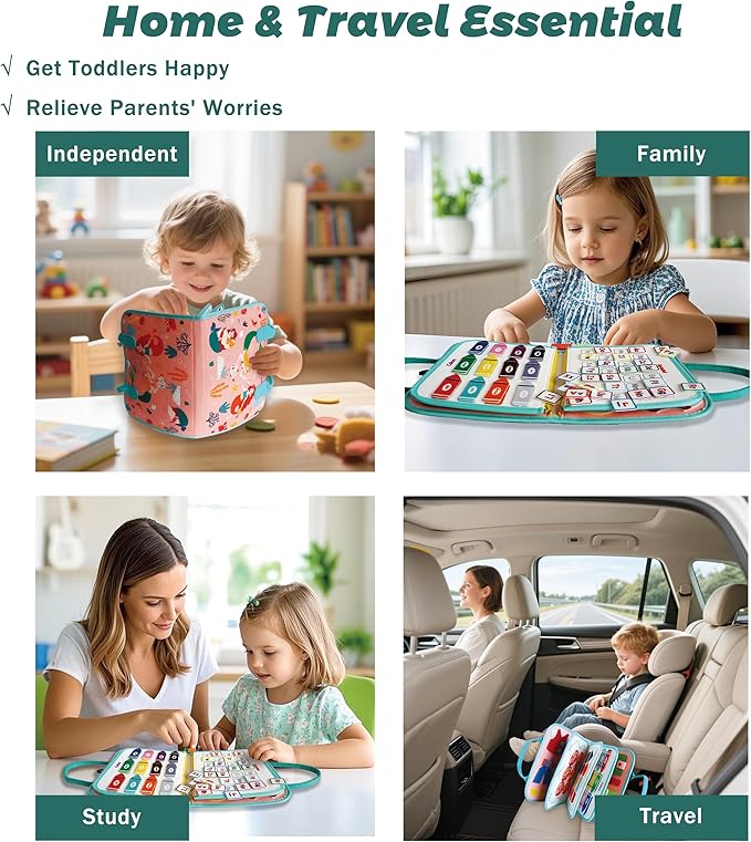 Felt Interactive Book Toddler Busy Book Learning Toys for 3+ Years Old Children Busy Board for Children with Autism - Ocean Mermaid