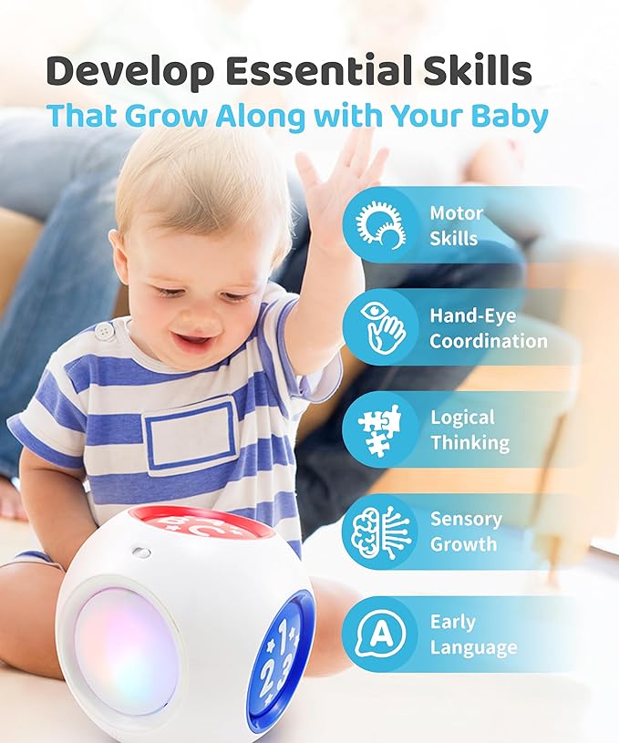 BEST LEARNING Learning Cube - Educational Musical Activity Center Block for Infants Babies Toddlers 6-12 Month and up - Toys for 1 Year Old - First Birthday Present for Boy and Girl