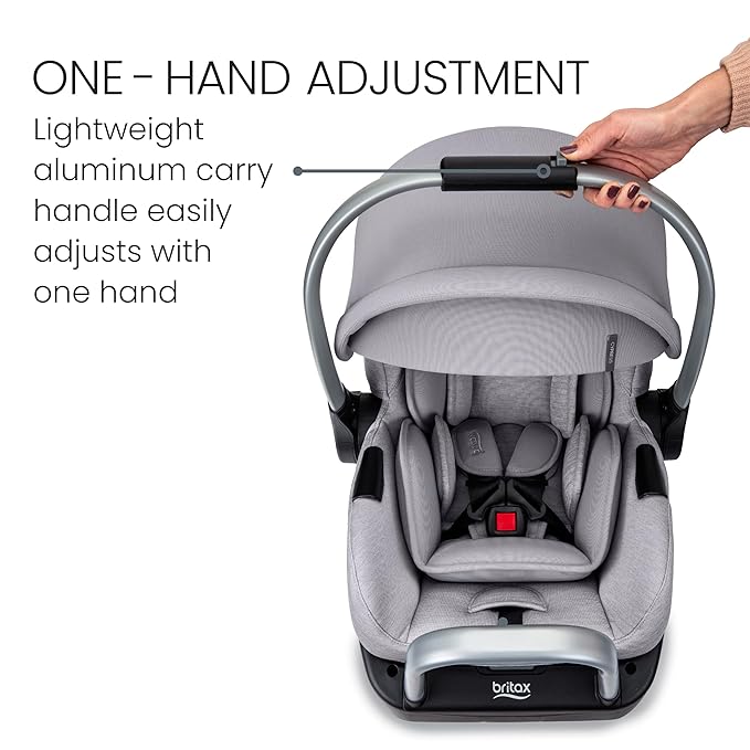 Britax Cypress Infant Car Seat, Rear Facing Car Seat with Alpine Base, ClickTight, Premium Fabrics, Ponte Arctic