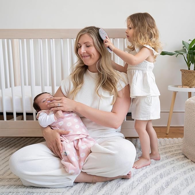 HALO Micro-Fleece Sleepsack Swaddle, 3-Way Adjustable Swaddle Blanket for Newborn and Infants, TOG 3.0 for Cold Climates, Hip Healthy, Daisy, Small, 3-6 Months