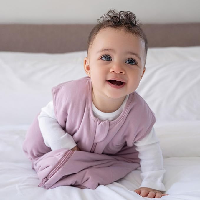 HALO SuperSoft Bamboo Wearable Blanket 1.5 TOG – Buttery Soft, Plush Baby Sleep Sack for Newborns, Infants & Toddlers, Hip-Healthy Design, Machine Washable, 6-12 Months, Medium, Mauve