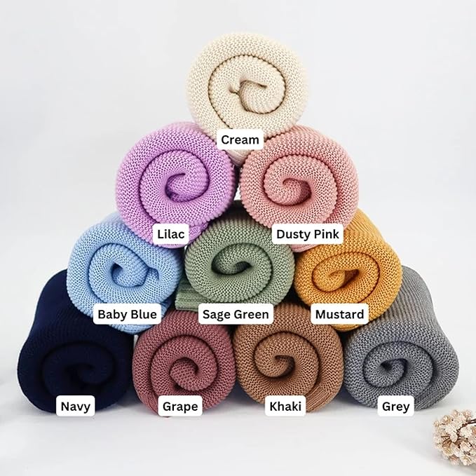 Personalized Name Baby Blanket, Embroidered Name Baby Blanket, Soft Breathable Cotton Knit Blankets, Newborn Babys Gift, New Mom Gifts, Newborn Babys Girl & Boy Gift, Birthday Shower Gifts