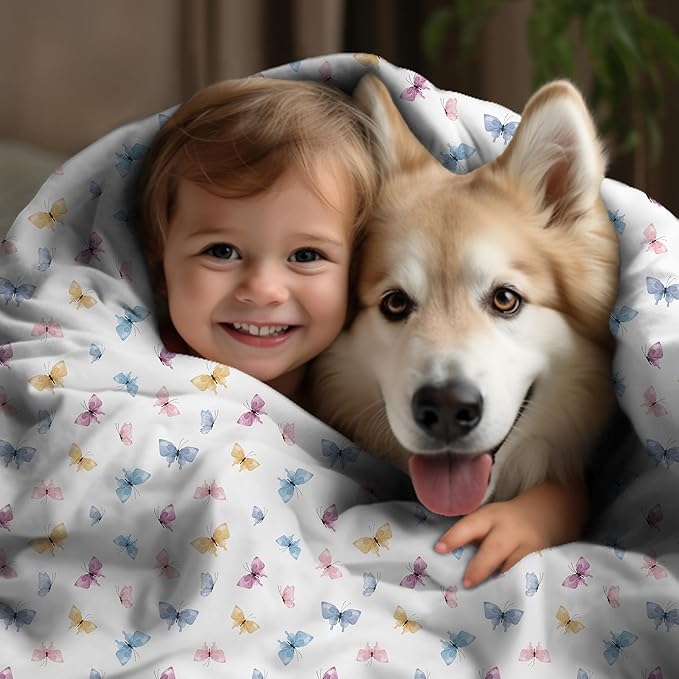 Soft Cotton Baby Blanket, Breathable Lightweight Baby Blanket for Infants Newborn Boys and Girls - Nursery, Crib, Stroller Blanket (Garden)