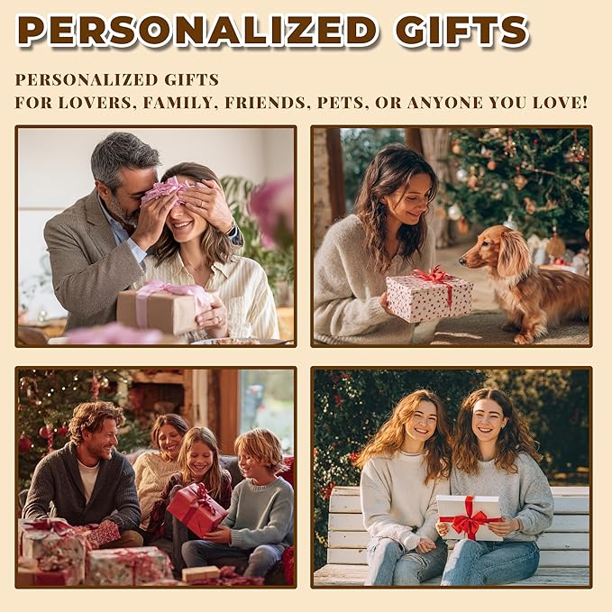 Custom Personalized 9 Photo Collage Blanket Thow Gifts with Text, Customized Pictures Blankets Gift for Christmas Birthday Thanksgiving Adults Kids Dad Mom Girlfriend Boyfriend (1 Grid Text)